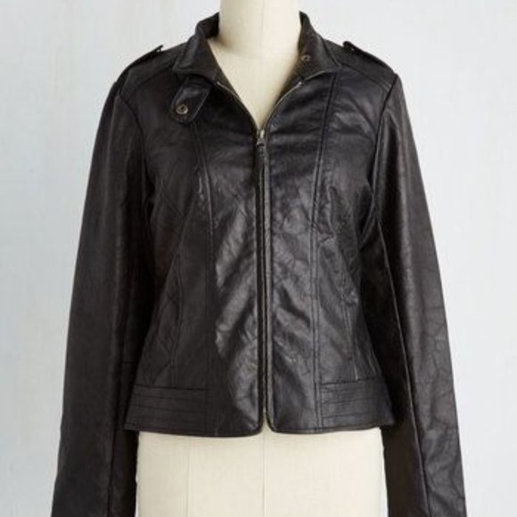 Modcloth Black What Motors Most Jacket **Defect - Picture 5 of 7